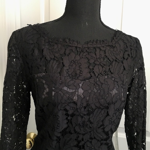 NWT Eliza J black eyelash lace dress size 6 - Picture 3 of 7